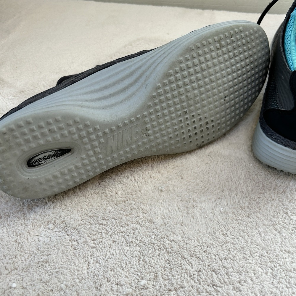 Nike Solarsoft Moccasin Running Shoes Gray Blue US Size 12 555301-040 EUC - Picture 3 of 8